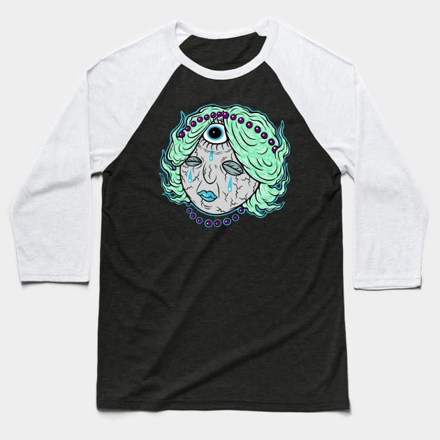 Cycloptopus Medusa Baseball T-Shirt by flynnryanart